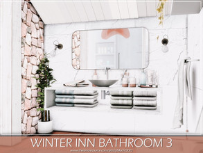 Sims 4 — Winter Inn Bathroom 3 by MychQQQ — Value: $ 6,886 Size: 4x4
