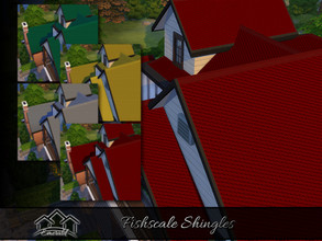 Sims 4 — Fishscale Shingles by Emerald — Beautiful and versatile style.