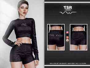 Sims 4 — REAL LOVE SET-296 (SHORT) BD855 by busra-tr — 10 colors Adult-Elder-Teen-Young Adult For Female Custom thumbnail