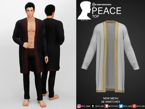 Sims 4 — Peace (Top) by Beto_ae0 — Long male sweater, enjoy it - 08 colors - New Mesh - All Lods - All maps 
