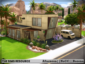Sims 4 — Afternoon by Bozena — The house is located in the Oasis Spring . Have fun Lot: 30 x 20 Value: $ 63 083 Lot type: