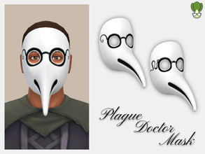 Sims 4 — Plague Doctor Mask by kapakijo — Glasses category. Available in 2 patterns. For male & female.