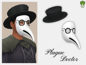Sims 4 — Plague Doctor Set by kapakijo — Contains hat & mask. For male & female.