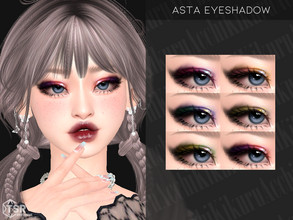 Sims 4 — Asta Eyeshadow by Kikuruacchi — - It is suitable for Female and Male. ( Teen to Elder ) - 6 swatches - HQ
