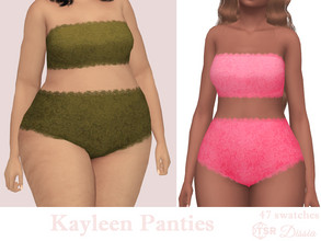 Sims 4 — Kayleen Panties by Dissia — High lace lingerie bottoms Available in 47 swatches