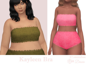 Sims 4 — Kayleen Bra by Dissia — Bandeau lace lingerie top Available in 47 swatches