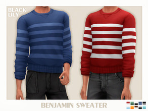Sims 4 — Benjamin Sweater by Black_Lily — YA/A/Teen 10 Swatches New item