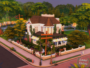 Sims 4 — Hallow Slough Bar by simmer_adelaina — This bar used to be a tiny victorian house but now has become a place for