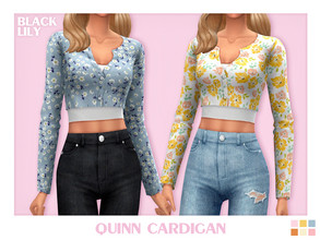 Sims 4 — Quinn Cardigan by Black_Lily — YA/A/Teen 6 Swatches New item