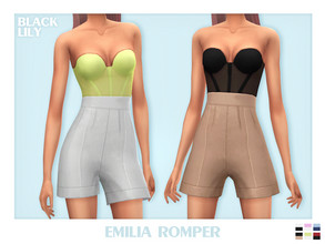 Sims 4 — Emilia Romper by Black_Lily — YA/A/Teen 6 Swatches New item