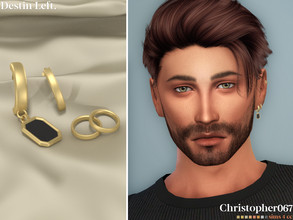 Sims 4 — Destin Earrings - Left by christopher0672 — This is a funky pair of hoop earrings for the left ear only - 1 with