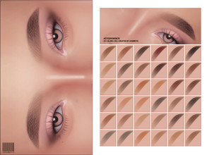 Sims 4 — Korean Style Thick Eyebrows | N70 by cosimetic — - Female/Male - 45 Swatches - Custom thumbnail Enjoy!