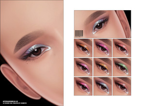 Sims 4 — Eyeshadow | N164 V2 | Glitter Version by cosimetic — - Female - 10 Swatches. - 10 Custom thumbnail. - You can