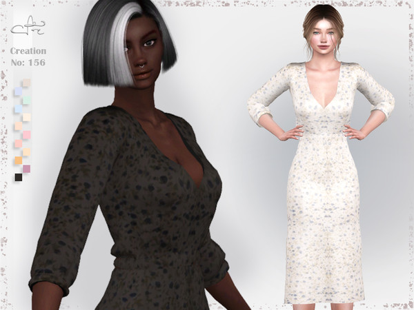 Sims 4 — Creation No: 156 by Asilkan — - 12 Colors - New Mesh (All LODs) - All Texture Maps - HQ Compatible - Custom