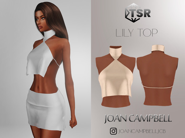 Sims 4 — Lily Top by Joan_Campbell_Beauty_ — 5 swatches Custom thumbnail Original mesh Hq compatible