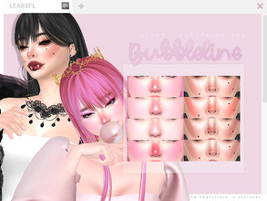 Sims 4 — Bubbleline Blush N06 by Learxfl — A blush that inspired by Adventure Time (Bubblegum & Marceline) !