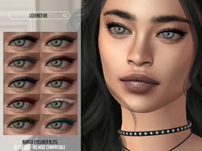 Sims 4 — Nanda Eyeliner N.215 by IzzieMcFire — Nanda Eyeliner N.215 contains 10 colors in HQ texture. Standalone item