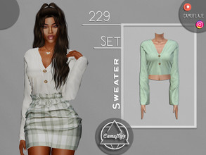 Sims 4 — SET 229 - Sweater by Camuflaje — Fashion trendy cute set that includes a sweater & skirt ** Part of a set **