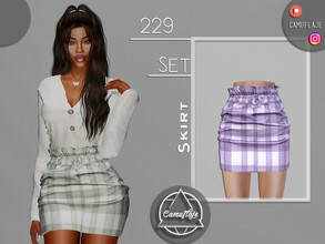 Sims 4 — SET 229 - Skirt by Camuflaje — Fashion trendy cute set that includes a sweater & skirt ** Part of a set ** *