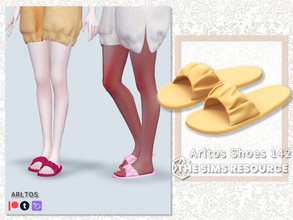 Sims 4 — Wrinkle slippers / 142 by Arltos — 13 colors. HQ compatible.