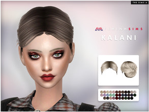 Sims 4 — Kalani Hair by TsminhSims — Hair #179 New meshes - 35 colors - HQ texture - Custom shadow map, normal map - All