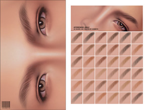 Sims 4 — Masculine Eyebrows | N01 by cosimetic — - Female/Male - 45 Swatches - Custom thumbnail Enjoy!