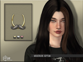 Sims 4 — Moustache Septum by PlayersWonderland — A more unique looking septum with a small moustache! Specs - 3 Swatches