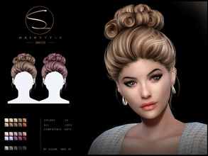 Sims 4 — Elegante updo hairstyle Marie060123 by S-CLUB by S-Club — Elegante updo hairstyle with 24 colors, hope you like,