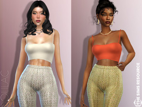 Sims 4 — Spaghetti Strap Crop Top DO729 by DOLilac — Custom thumbnail New Mesh 10 Colors Adult-Elder-Teen-Young Adult For