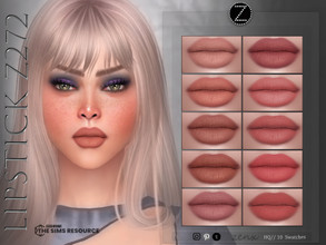 Sims 4 — LIPSTICK Z272 by ZENX — -Base Game -All Age -For Female -10 colors -Works with all of skins -Compatible with HQ