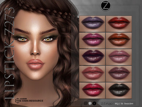 Sims 4 —  LIPSTICK  Z273 by ZENX — -Base Game -All Age -For Female -36 colors -Works with all of skins -Compatible with