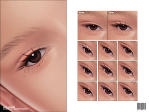 Sims 4 — 2D Eyelashes | N13 by cosimetic — - Female - 10 Swatches. - 10 Custom thumbnail. - You can find it in the makeup