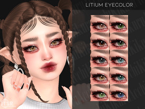 Sims 4 — Litium Eyecolor by Kikuruacchi — - It is suitable for Female and Male. ( Toddler to Elder ) - 10 swatches - Face