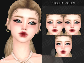 Sims 4 — Miccha Moles by Kikuruacchi — - It is suitable for Female and Male. ( Toddler to Elder ) - 3 swatches - Skin