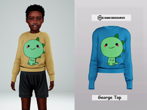 Sims 4 — George Top (Kids) by couquett — Cute top for kids - 9 swatches - new mesh - HQ mod Compatible - Custom thumbnail