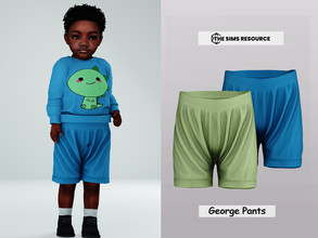 Sims 4 — George Pants (Toddlers) by couquett — Cute Pants for toddlers - 10 swatches - new mesh - HQ mod Compatible -