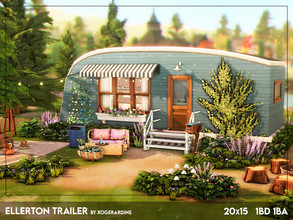 Sims 4 — Ellerton Trailer (NO CC) by xogerardine — Cute, small trailer home with lots of outdoor space! Hope you'll
