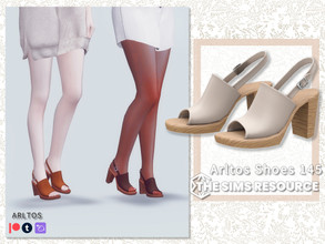 Sims 4 — Retro Heels / 145 by Arltos — 9 colors. HQ compatible.