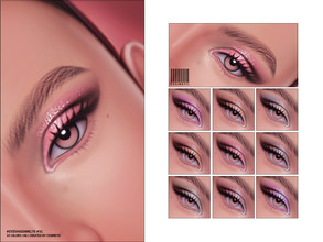 Sims 4 — Eyeshadow | N170 V1 | Glitter Version by cosimetic — - Female - 10 Swatches. - 10 Custom thumbnail. - You can
