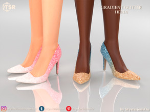 Sims 4 — Gradient glitter heels by MysteriousOo — Gradient glitter heels in 20 colors