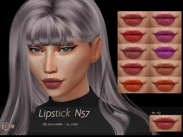 Sims 4 — Lipstick N57 by qLayla — ~ Previews were made using HQ Mod ~ - base game compatible. - HQ mod compatible. -