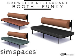 Sims 4 — Brewster Restaurant - booth funky by simspaces — Part of the Brewster Restaurant set: Is it art? Is it seating?