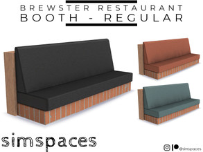 Sims 4 — Brewster Restaurant - booth regular by simspaces — Part of the Brewster Restaurant set: The kind of booth you