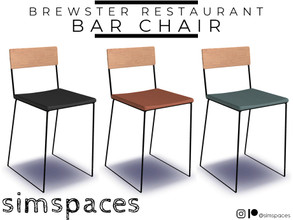 Sims 4 — Brewster Restaurant - bar chair by simspaces — Part of the Brewster Restaurant set: Better than just a bar