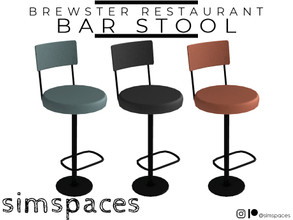 Sims 4 — Brewster Restaurant - bar stool by simspaces — Part of the Brewster Restaurant set: Backless stools are out,