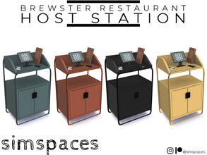 Sims 4 — Brewster Restaurant - host station by simspaces — Part of the Brewster Restaurant set: If you're going to host,