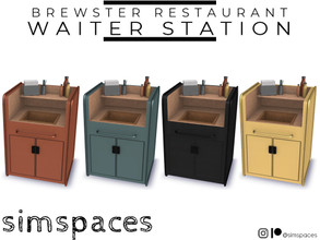 Sims 4 — Brewster Restaurant - waiter station by simspaces — Part of the Brewster Restaurant set: Life is mostly waiting,