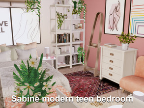 Sims 4 — Sabine Modern Teen Bedroom | Only TSR CC by GenkaiHaretsu — Modern teen bedroom for Sabine Shell (1nd floor) 