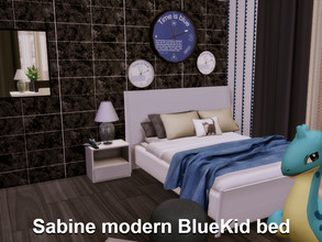 Sims 4 — Sabine BlueKid Bedroom  | Only TSR CC by GenkaiHaretsu — Modern kid bedroom for Sabine Shell (1nd floor) 