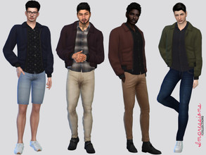 Sims 4 — Hanson ButtonUp Jacket by McLayneSims — TSR EXCLUSIVE Standalone item 8 Swatches MESH by Me NO RECOLORING Please